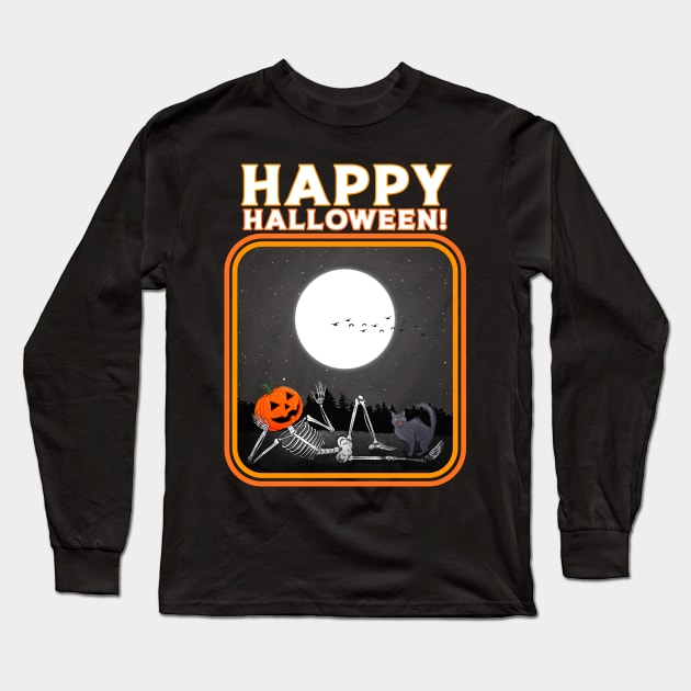 Happy Halloween! Long Sleeve T-Shirt by Justanos